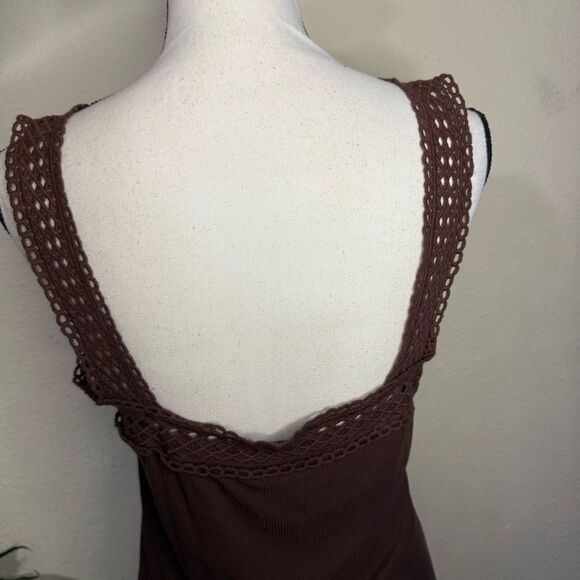 Gimmicks BKE Buckle Crochet Lace Up Tank Top NWT - Picture 7 of 8